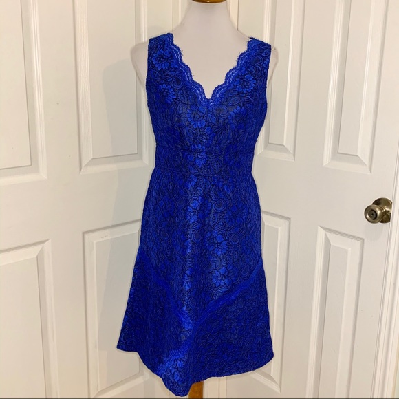 calvin klein blue lace dress